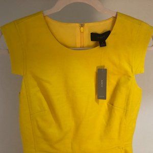 NWT J.Crew Resume Dress in Stretch Linen (Golden Sun)